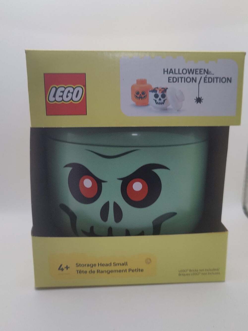 LEGO Halloween Edition Storage Head Small - Skeleton Zombie Green